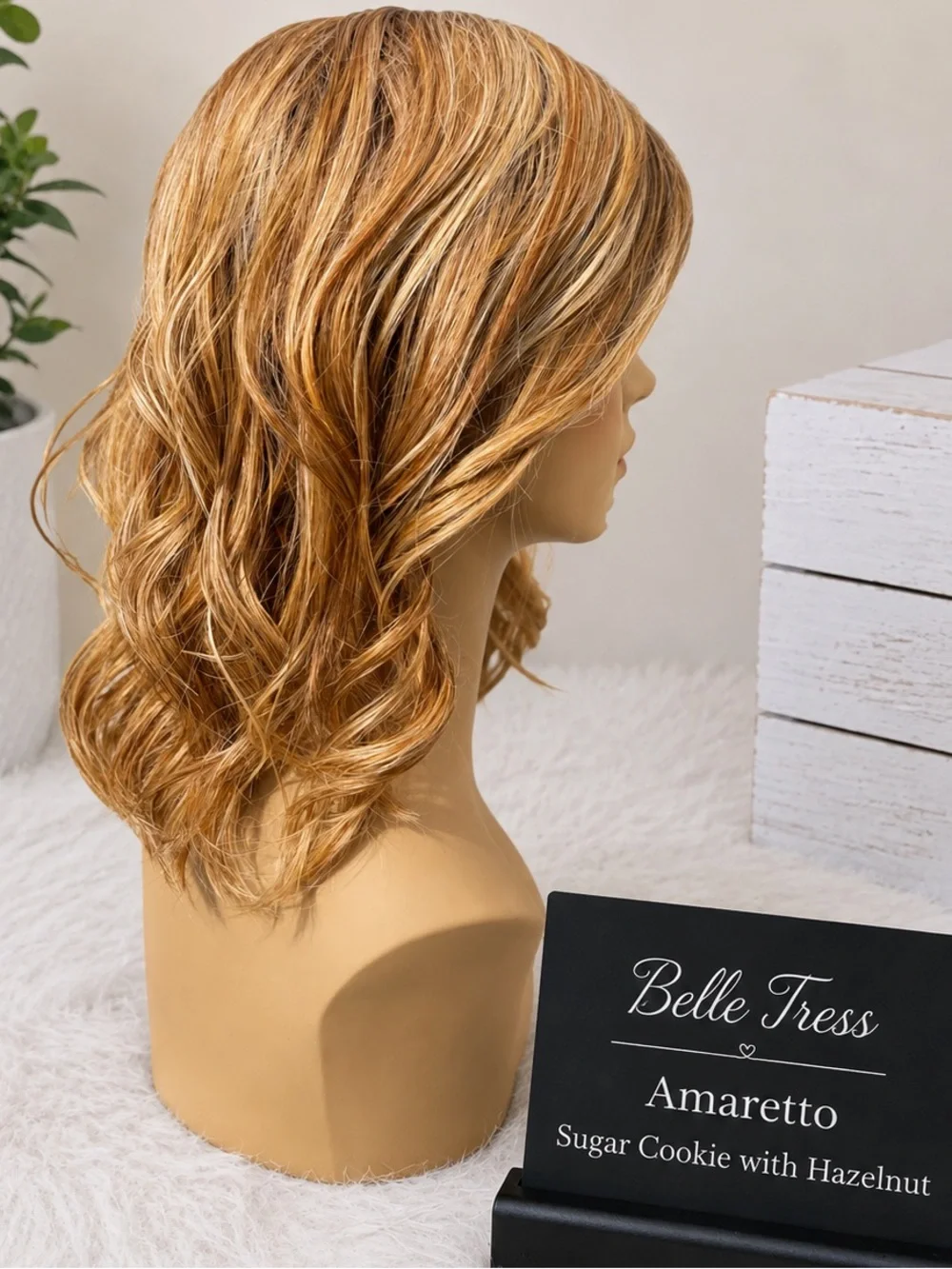 RARE COLOR!! Belle Tress Amaretto E Sugar Cookie Hazelnut Lace Front Wig BT-6034